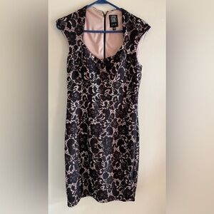 Jax Black lace and Beige dress